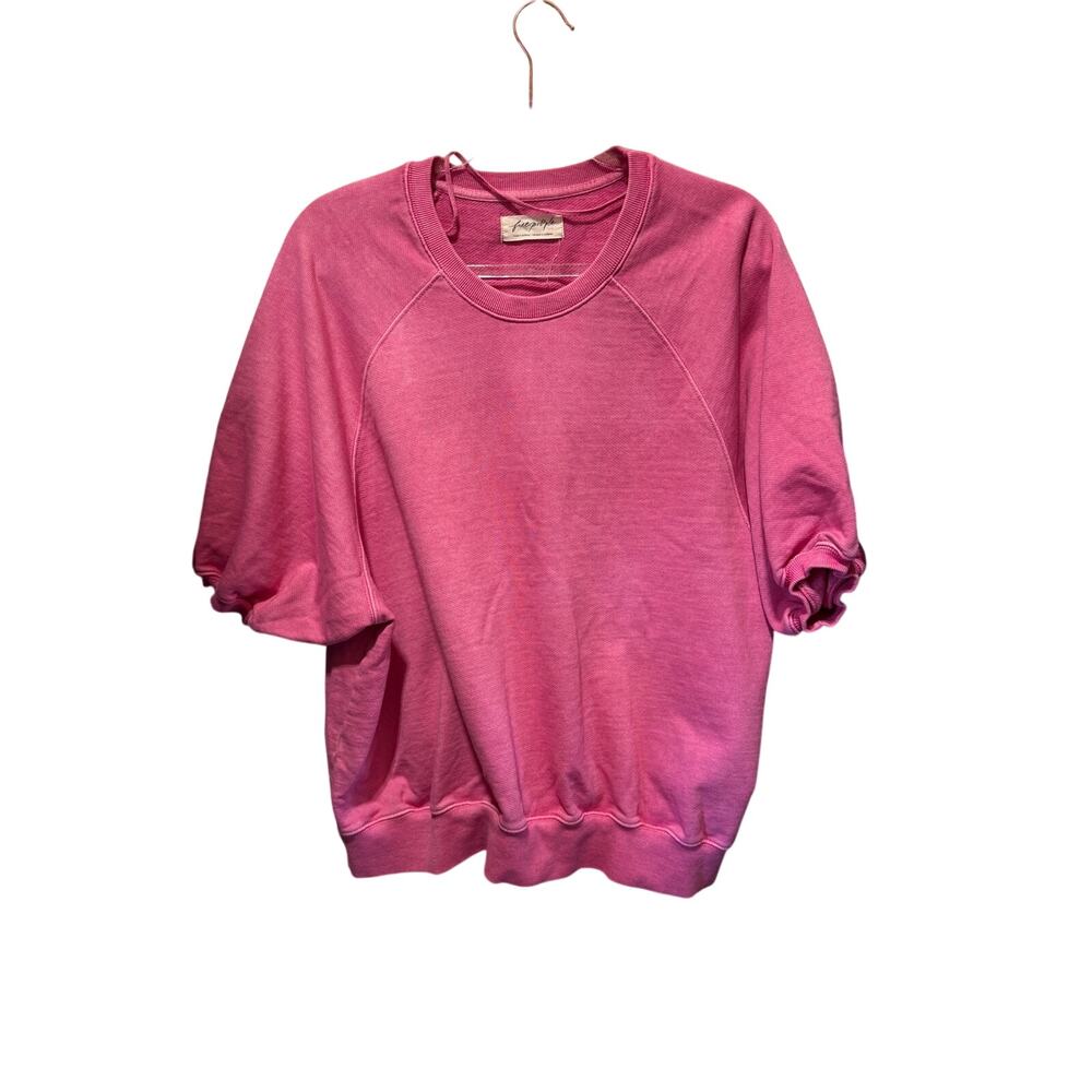 Free People Dion T-Shirt 3/4 Sleeves Oversized Fit Size